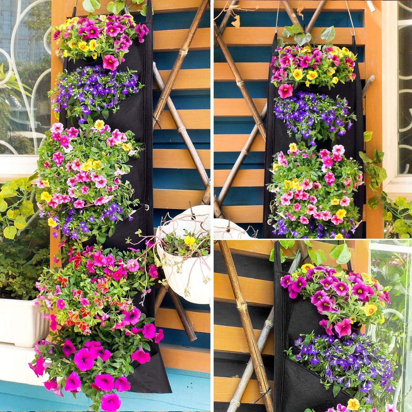 vertical hanging garden flower pots