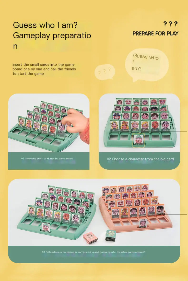 guess who? logic card game