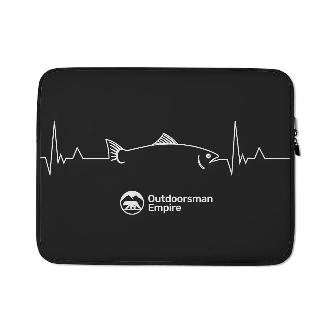 fishing cardiogram laptop sleeve