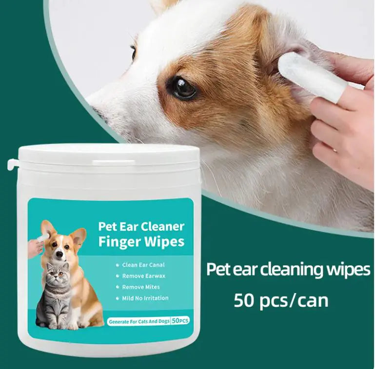 pet ear cleaning wipes finger stall