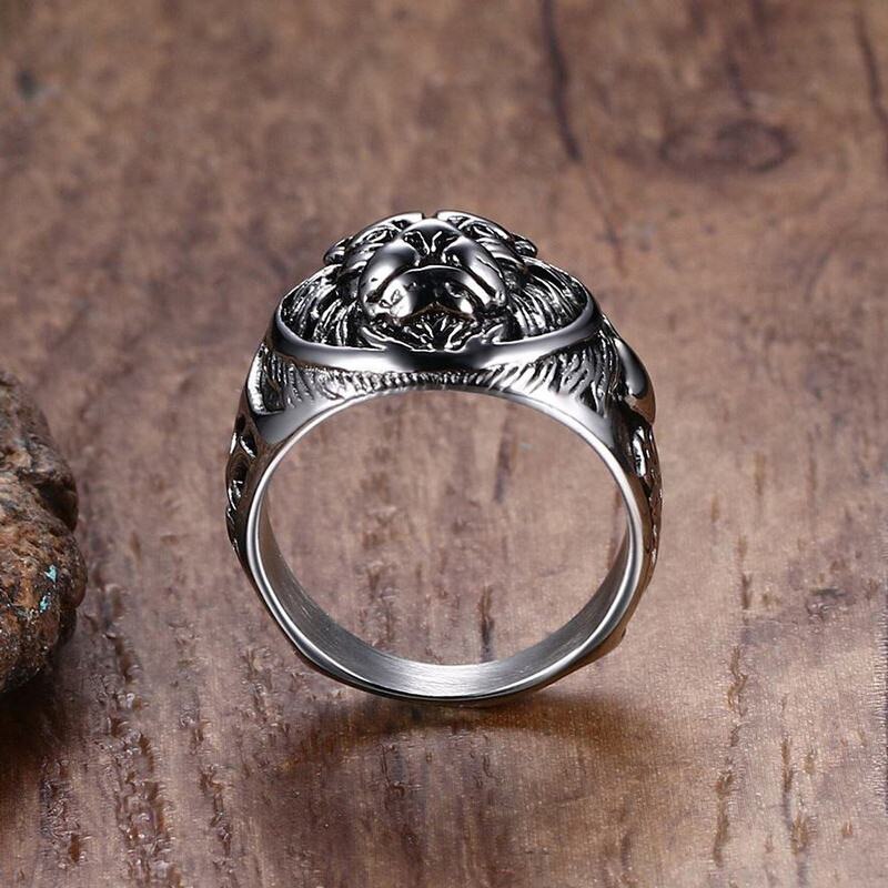 lion head rings