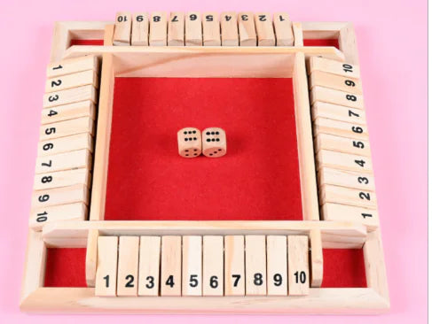 deluxe shut the box board game