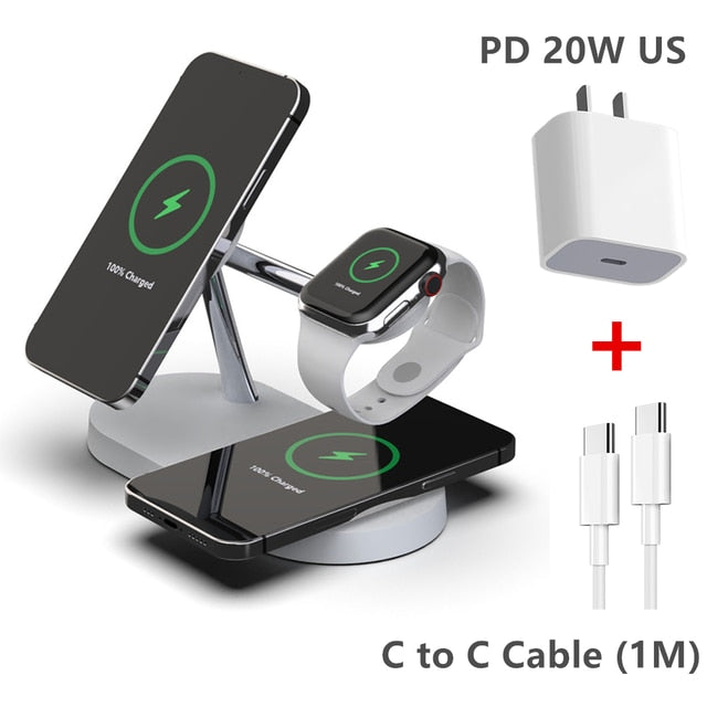 3-in-1 wireless magsafe charger stand