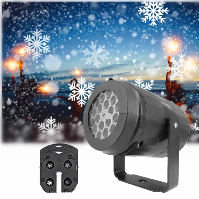 snowflake led projector light