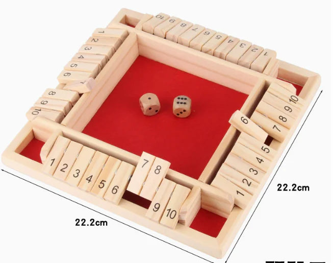 deluxe shut the box board game