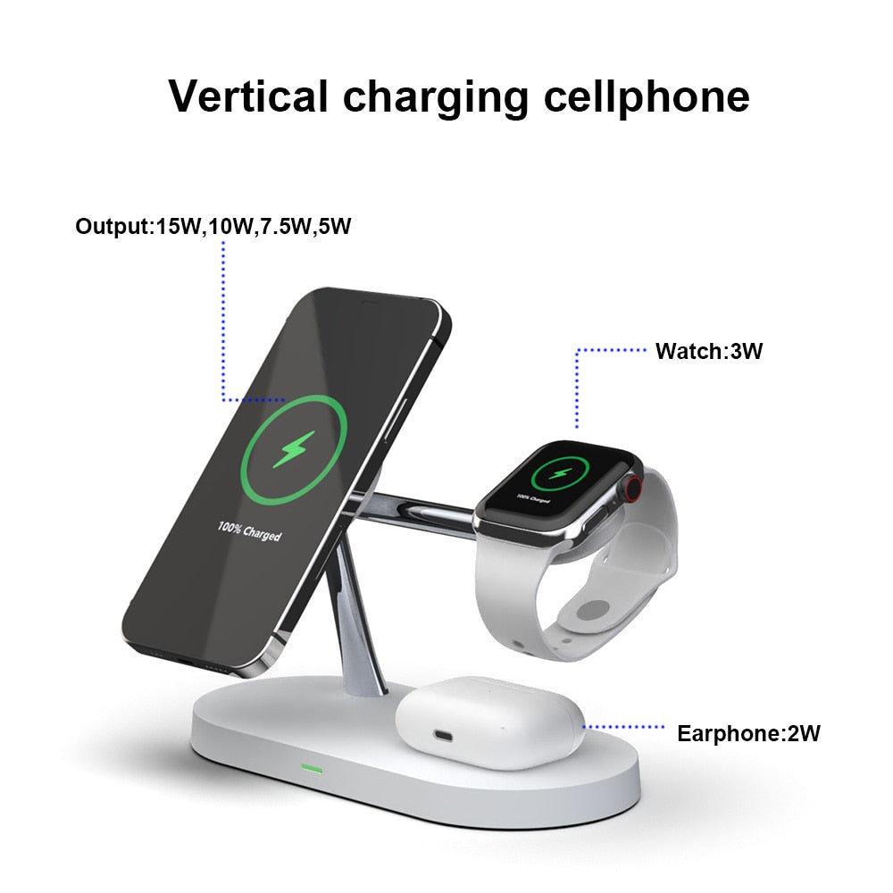 3-in-1 wireless magsafe charger stand