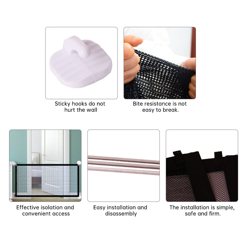 black foldable protection pet safety gate