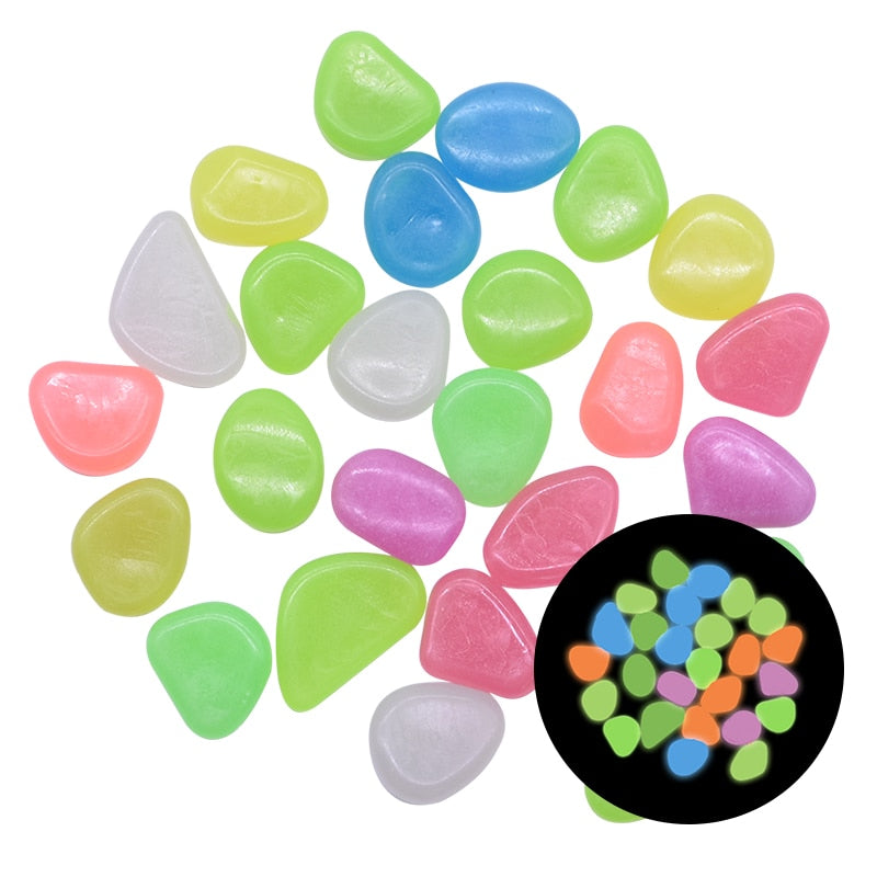 glow in the dark garden pebbles