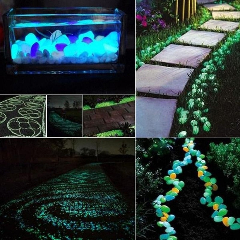 glow in the dark garden pebbles