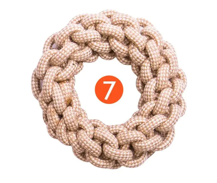 cotton hemp dog toy set