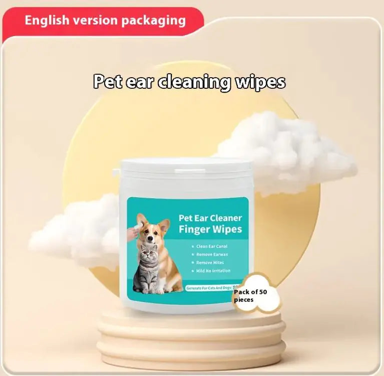 pet ear cleaning wipes finger stall