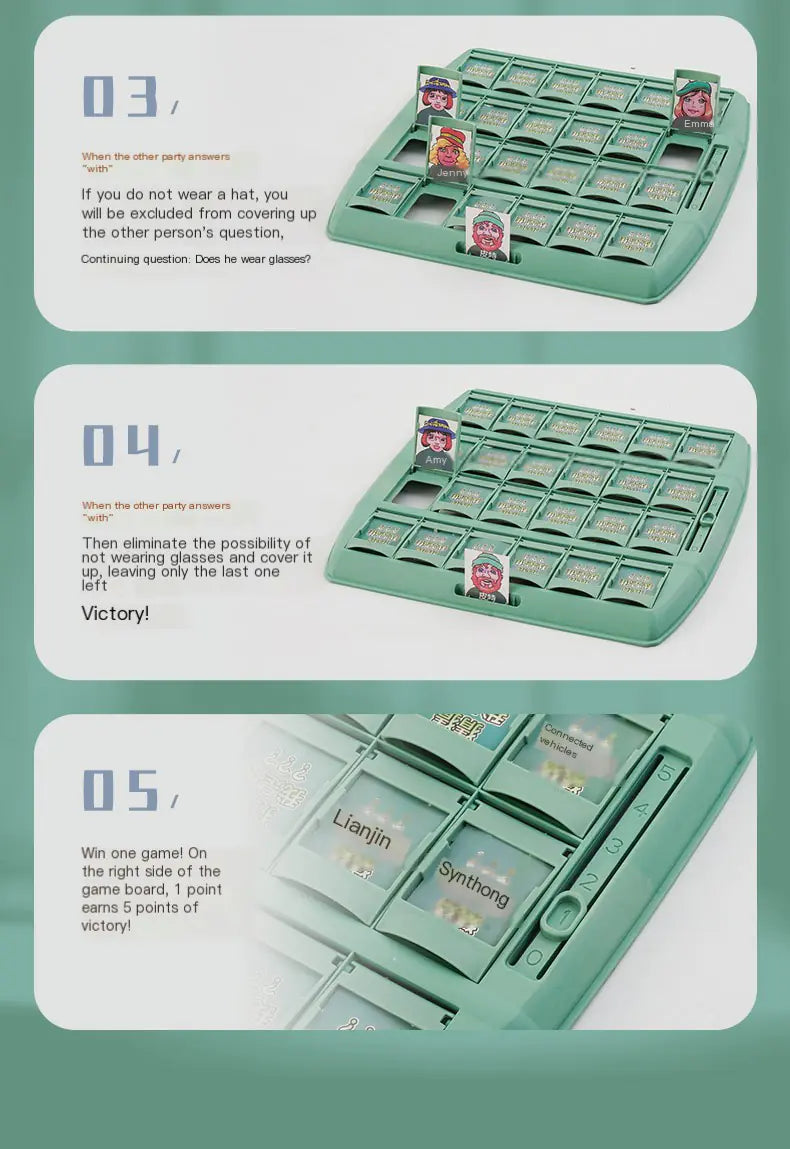 guess who? logic card game
