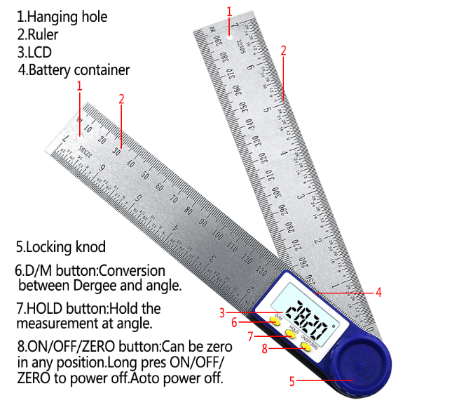 electronic digital protractor