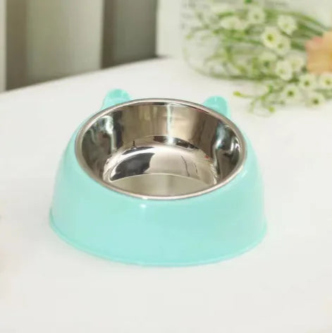 double stainless steel pet bowl