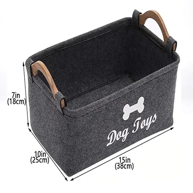 felt pet toy storage basket