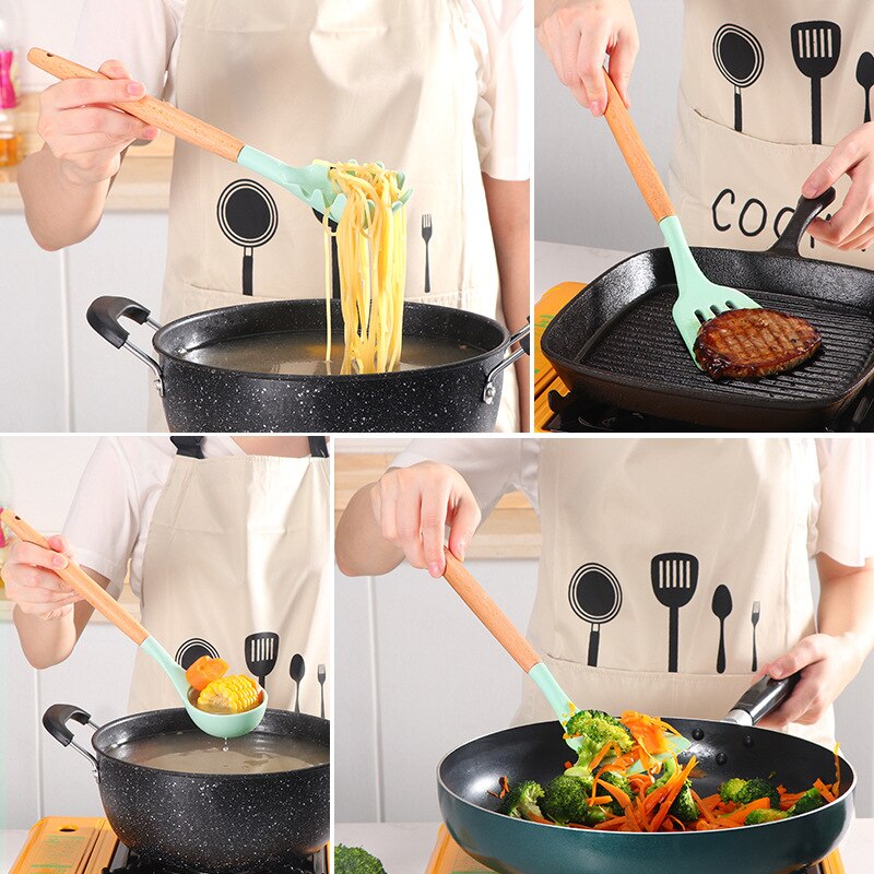 non stick pot spatula and spoon