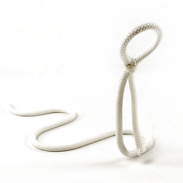 suspended rope wine bottle