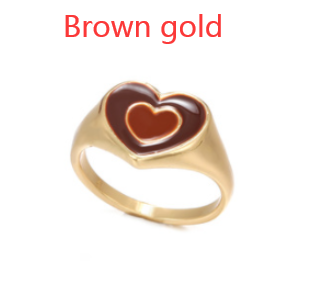 creative love heart ring