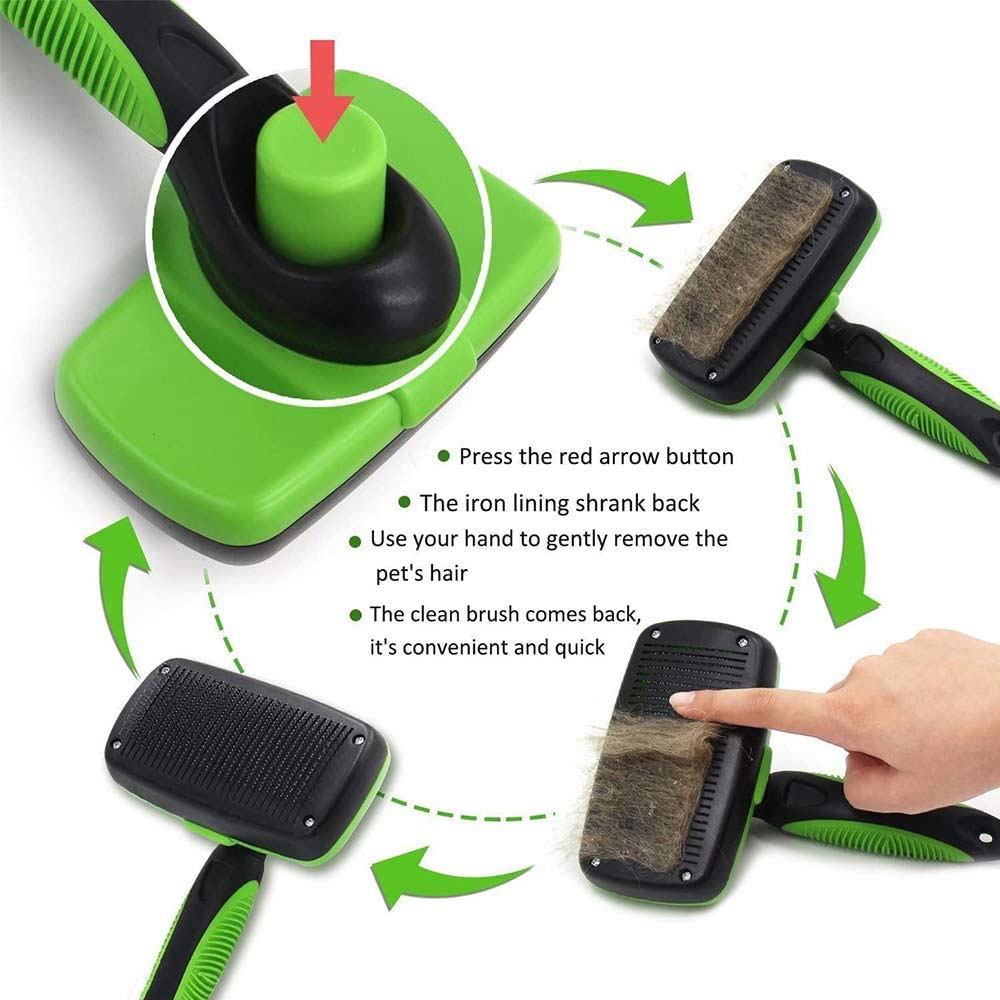 self cleaning dog brush