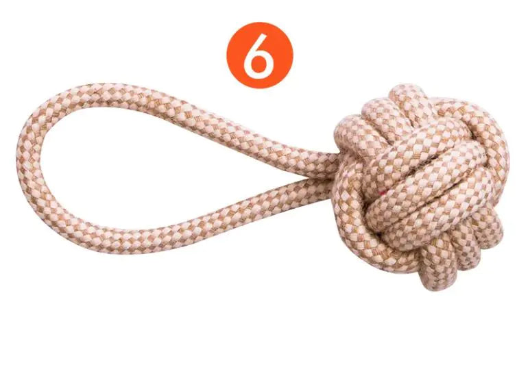 cotton hemp dog toy set