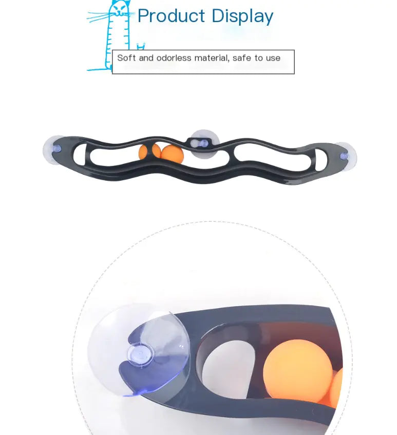 suction cup window track ball cat toy