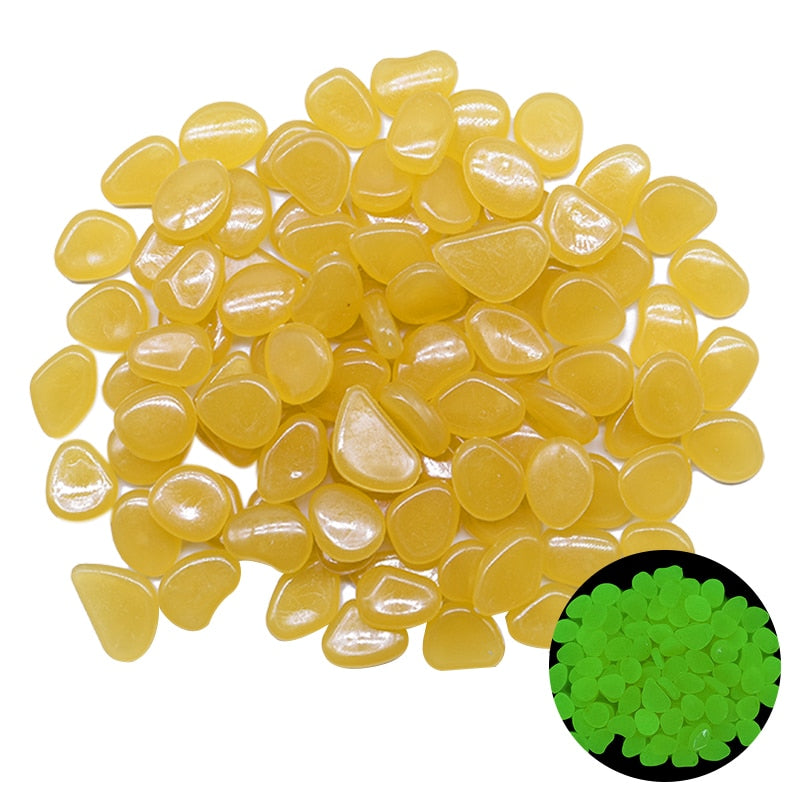 glow in the dark garden pebbles