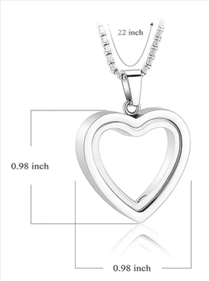Stainless Steel Heart-Shaped Cremation Pendant