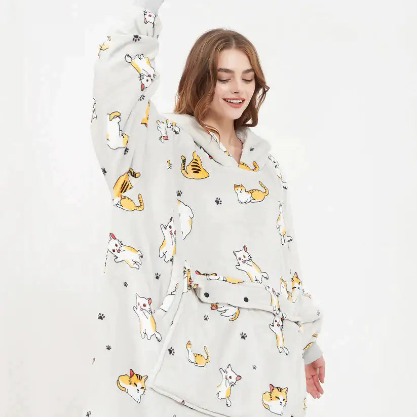 heated hoodie blanket