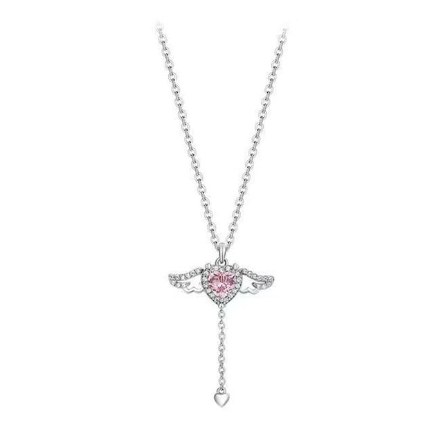 heart wings necklace