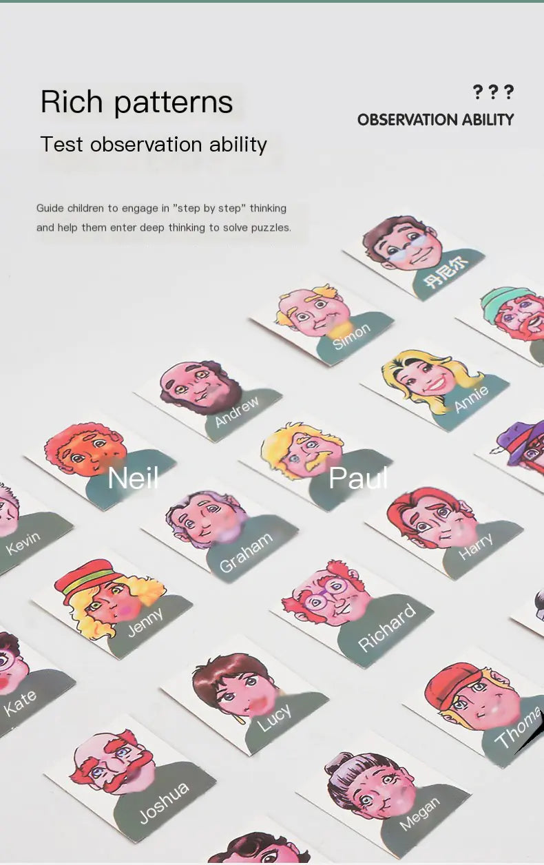 guess who? logic card game