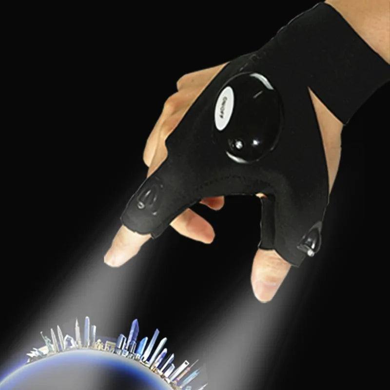 fingerless led glove for outdoors