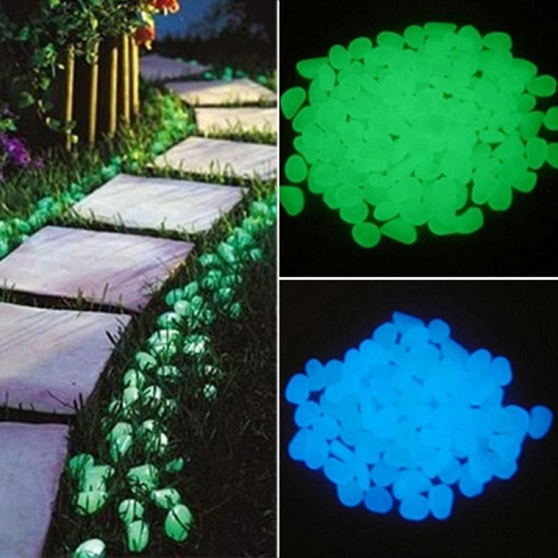 glow in the dark garden pebbles