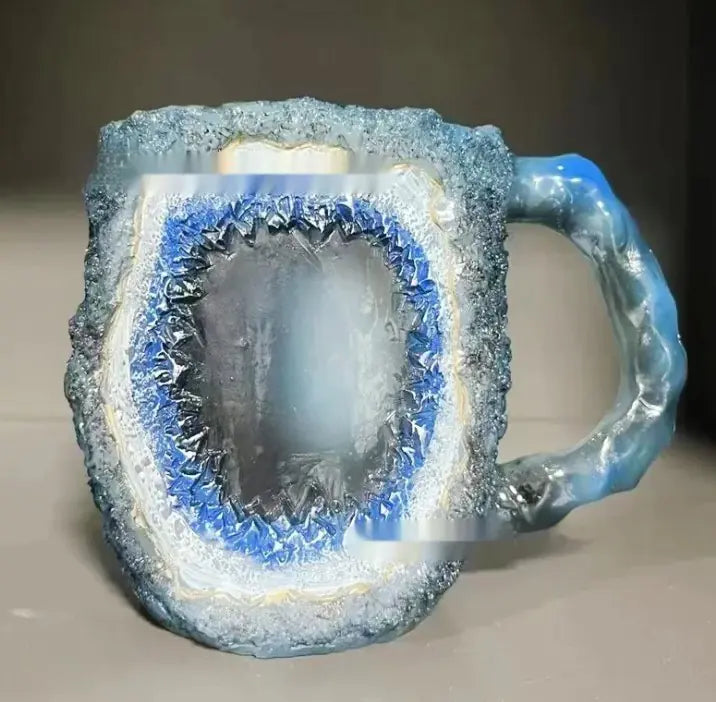 resin mineral crystal coffee mug
