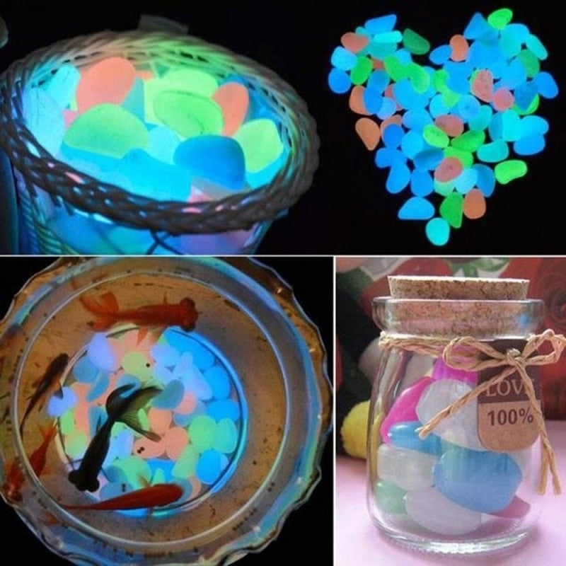 glow in the dark garden pebbles