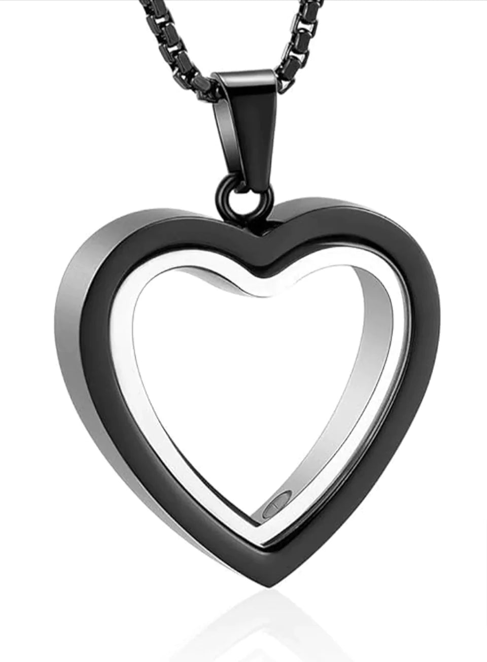 stainless steel heart-shaped cremation pendant