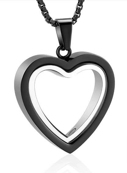 Stainless Steel Heart-Shaped Cremation Pendant