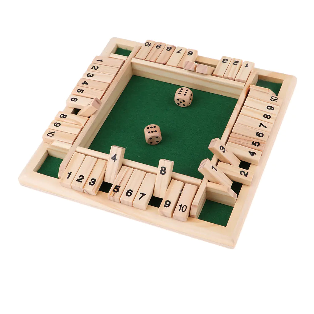 deluxe shut the box board game
