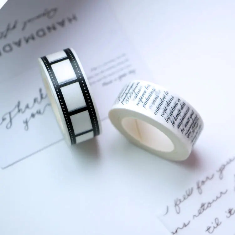 minimalist letter washi tape