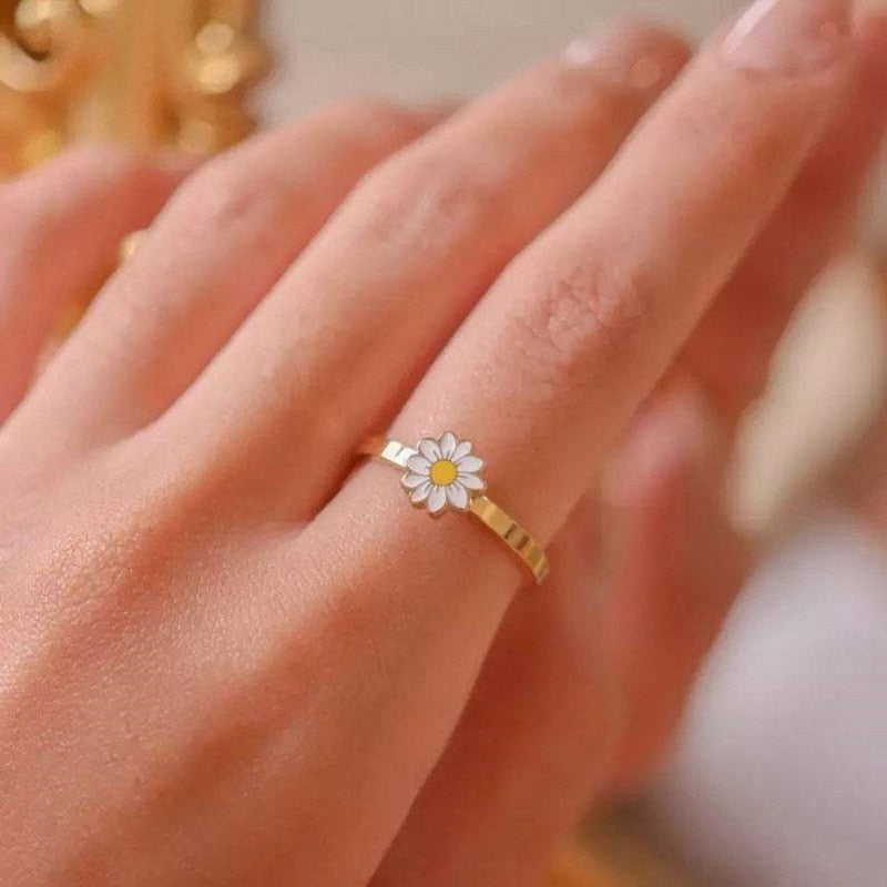 fidget spinner rotatable ring for women
