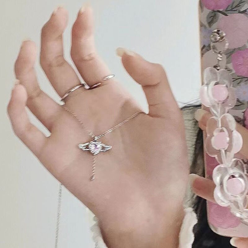 heart wings necklace