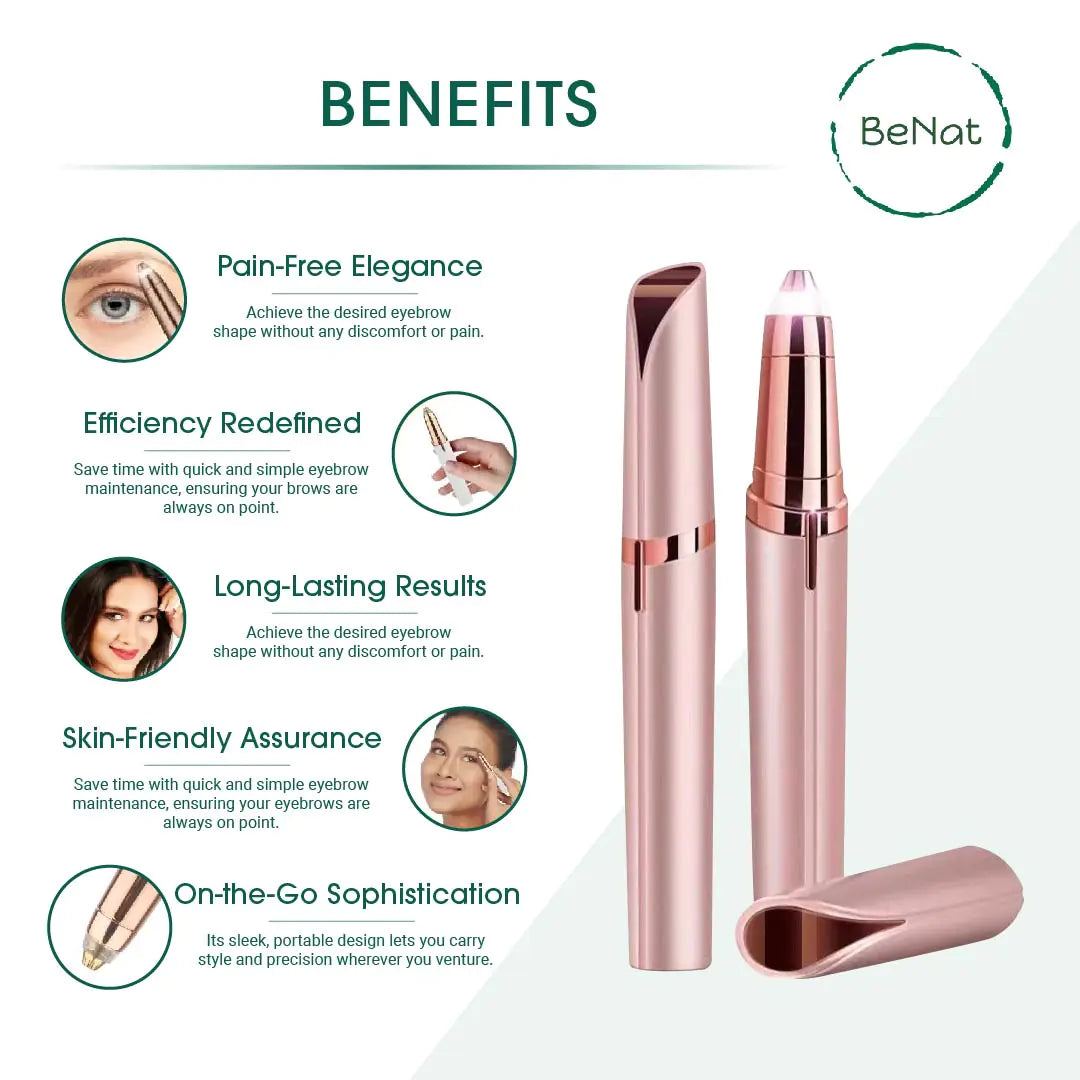rechargeable facial + eyebrow hair removers set -2 pack