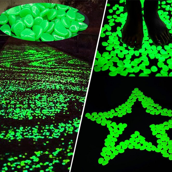 glow in the dark garden pebbles