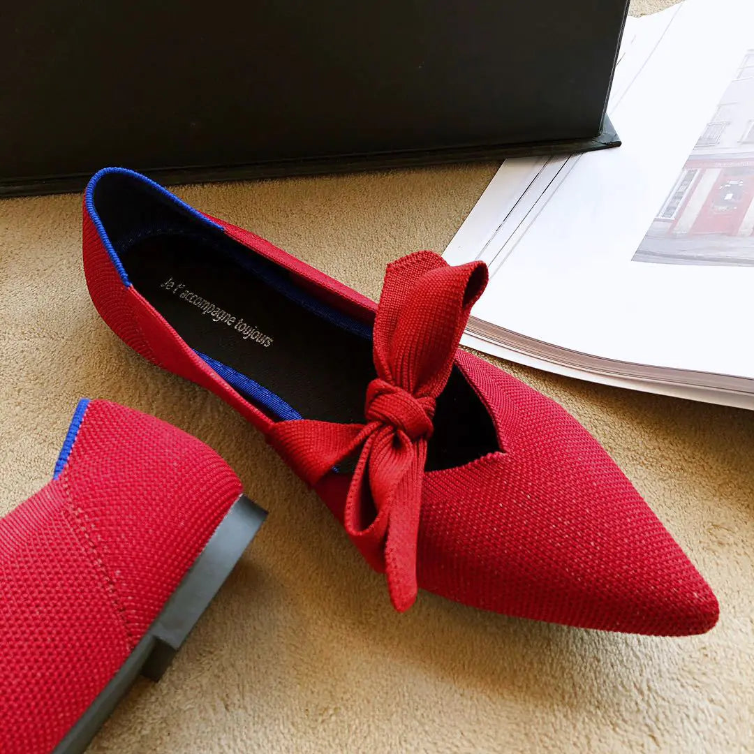 flat casual boat shoes with bow mary jane style