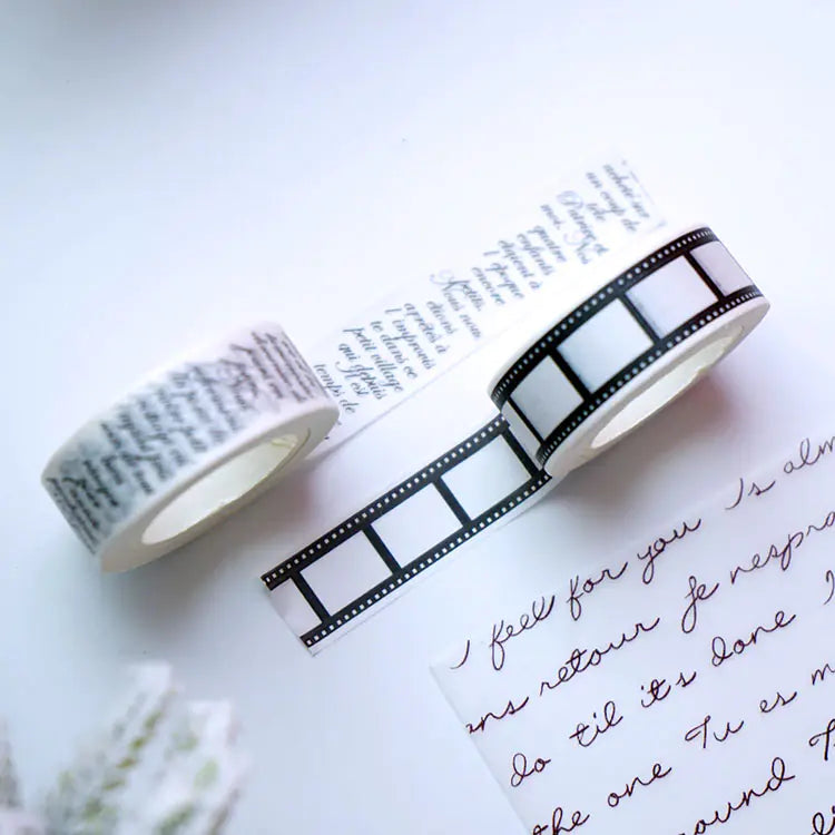 minimalist letter washi tape