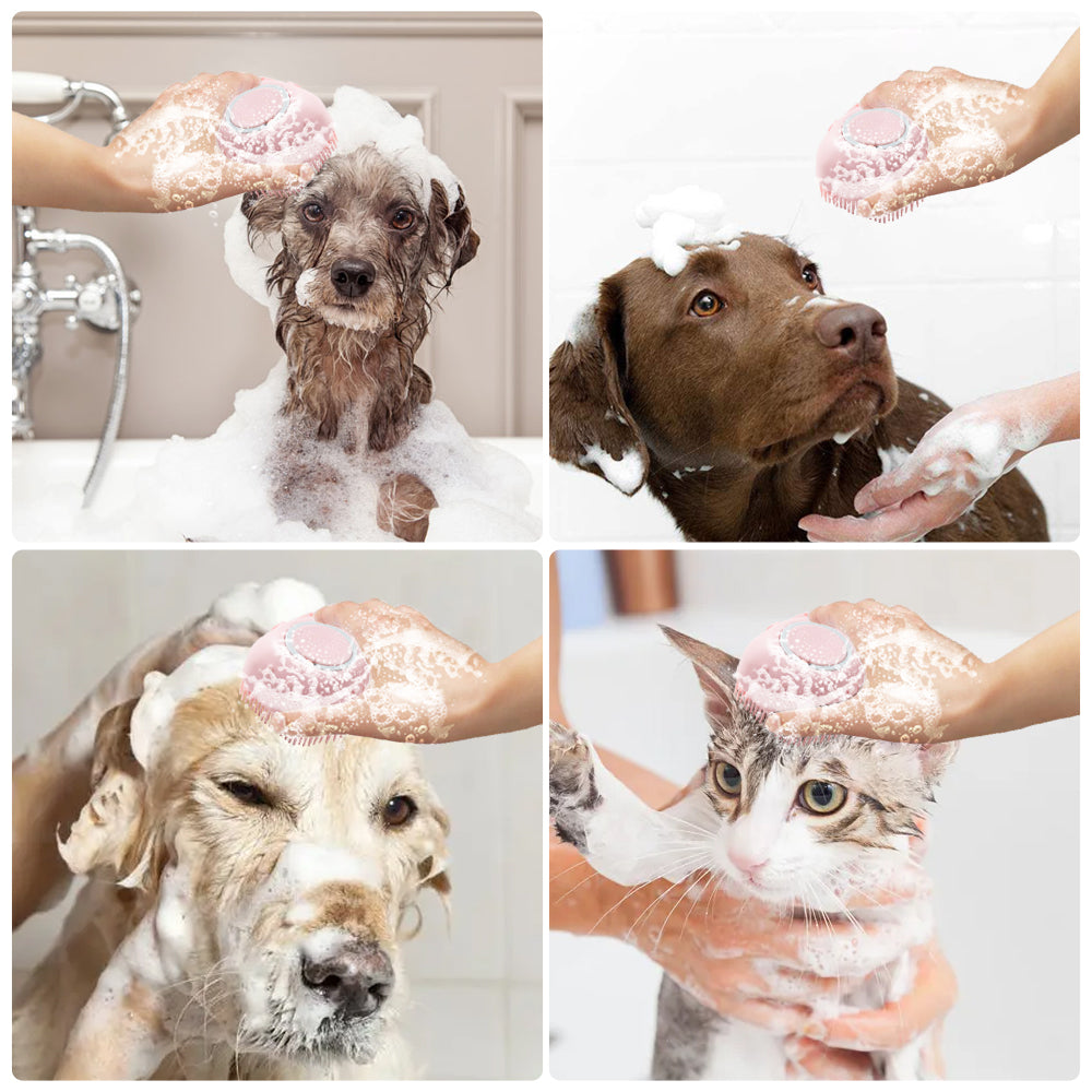 soft silicone dog brush