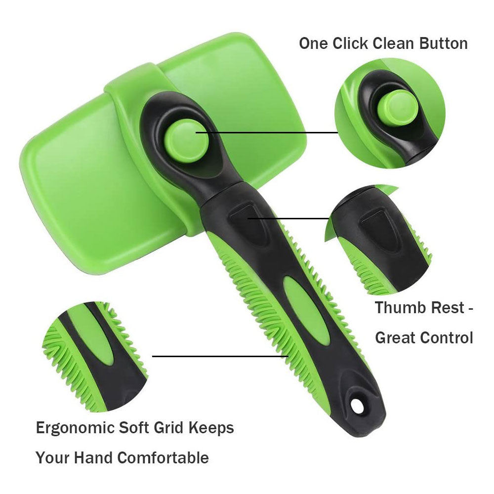 self cleaning dog brush