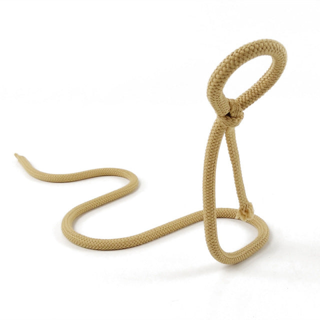 suspended rope wine bottle