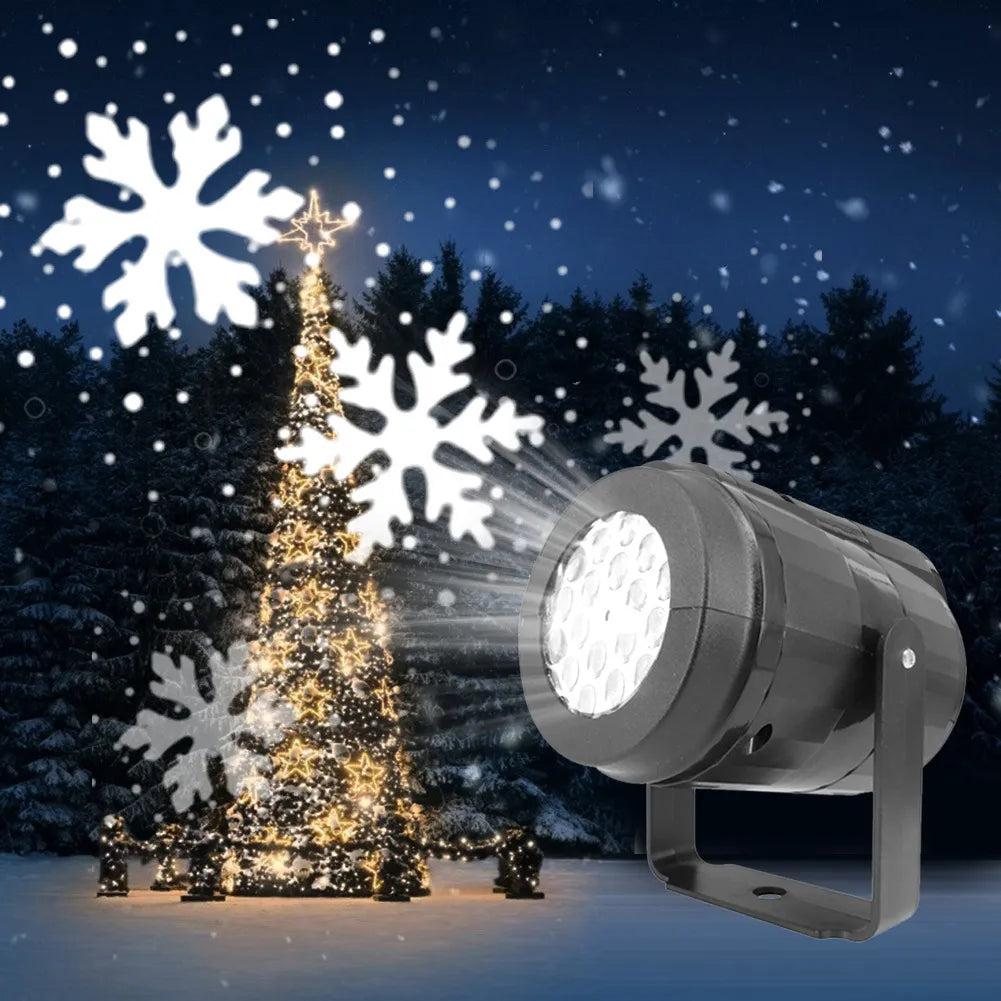 snowflake led projector light