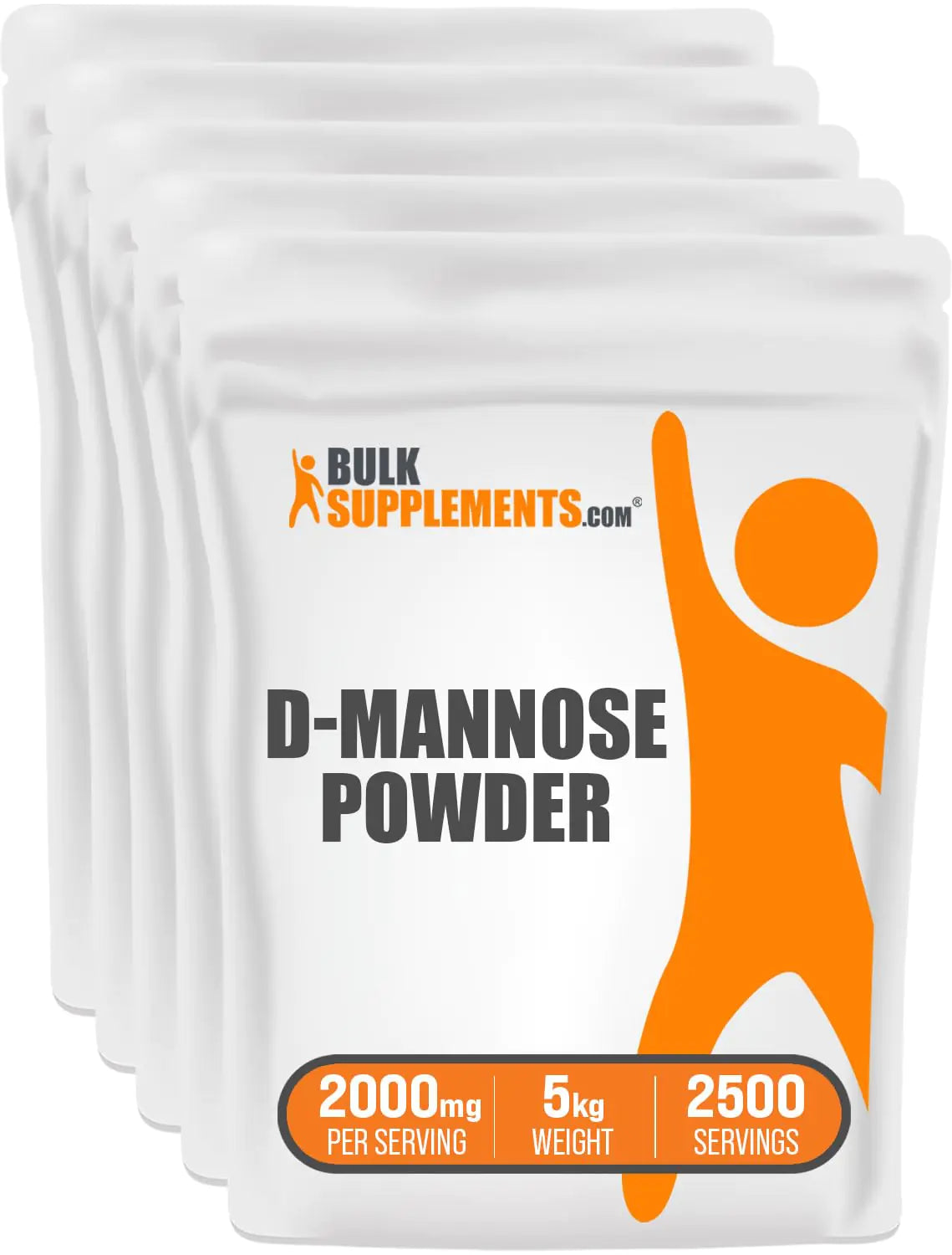 bulksupplements.com d-mannose powder - d_mannose supplement d-mannose 2000mg - urinary tract health unflavored & gluten free - 2000mg per serving 5kg (11 lbs) pack of 5