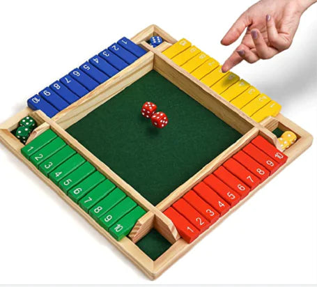 deluxe shut the box board game